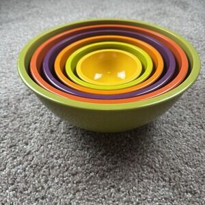 Zak Designs 6-Pc Melamine Nesting Mixing Bowl Set - Kitchen Prep Bowls